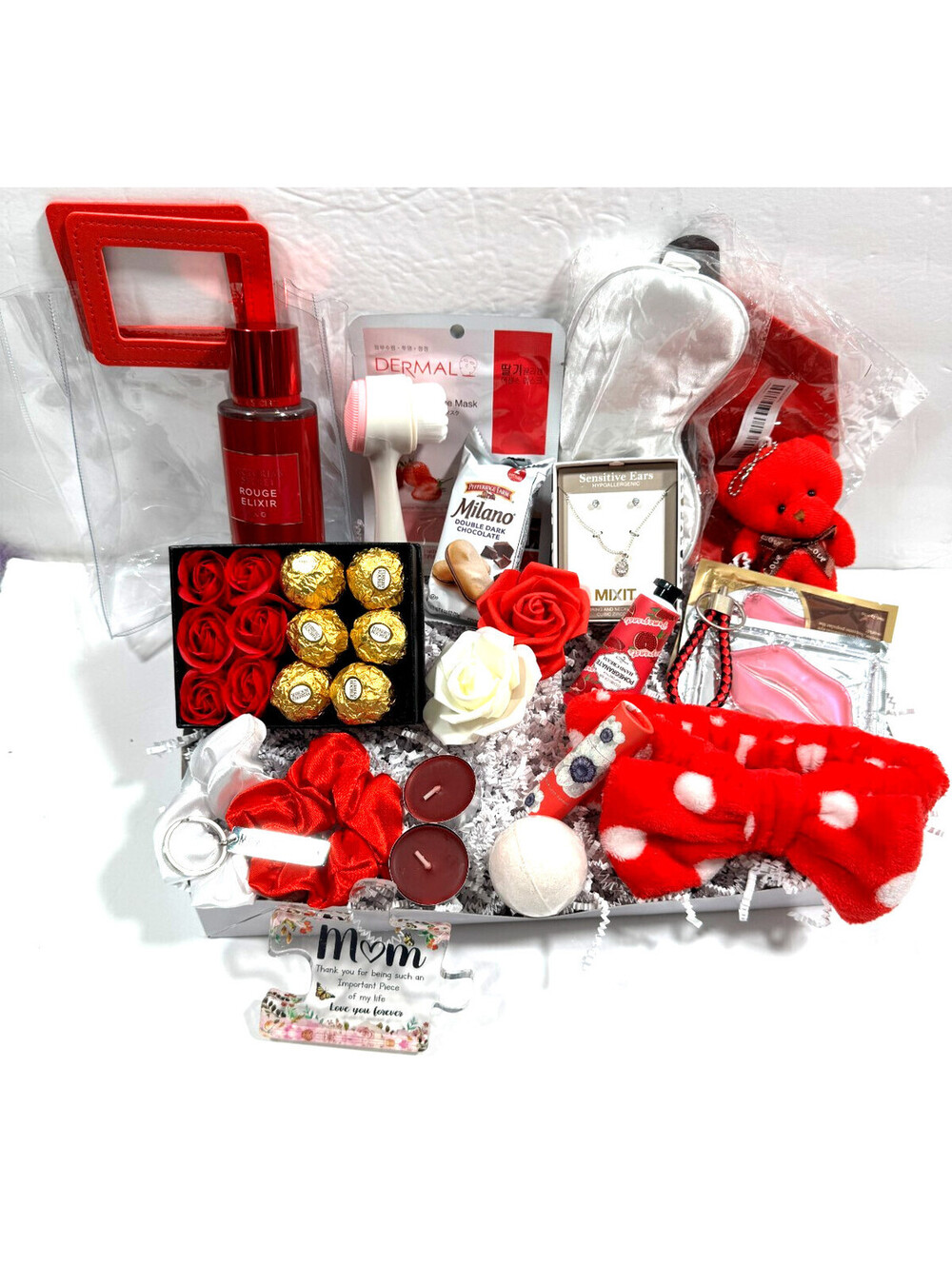 Mother's Day Gift Box with Flowers, Chocolates